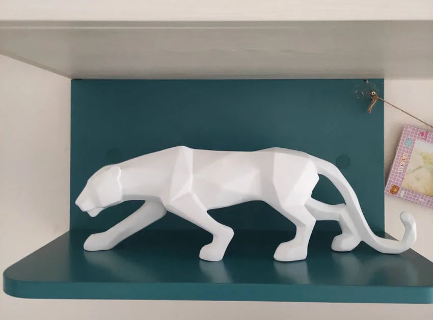 Geometric Panther Statue