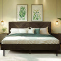 Estructura de cama de madera maciza de acacia - Cama con plataforma Alander Deluxe