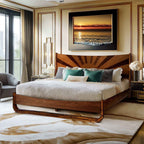 Rorns Sunset Platform Bed Frame With Headboard for Ultimate Bedroom Style