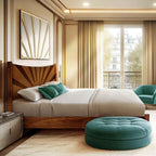 Rorns Sunset Platform Bed Frame With Headboard for Ultimate Bedroom Style