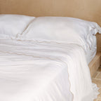 Organic Bamboo Scallop Duvet Cover Set