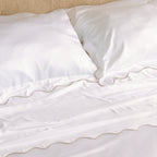Organic Bamboo Scallop Bed Sheet Set