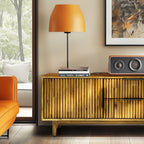 Megsu Bosk Wood Fluted TV Stand