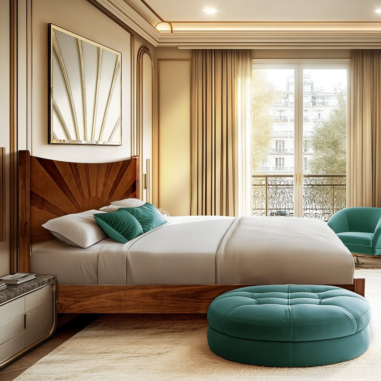 Rorns Sunset Platform Bed Frame With Headboard for Ultimate Bedroom Style