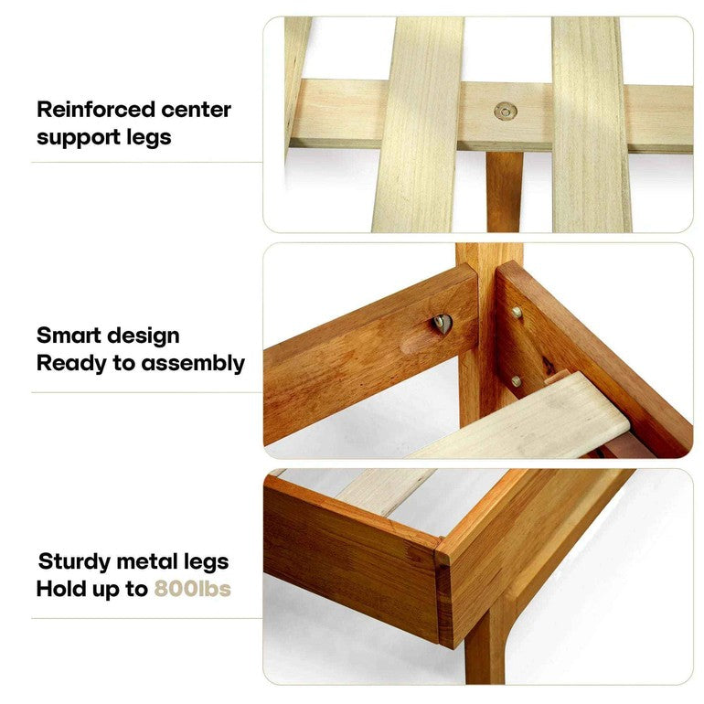 Acacia Elara Platform Bed Frame with Headboard - Stylish and Durable Design