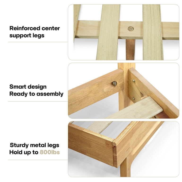 Acacia Elara Platform Bed Frame with Headboard - Stylish and Durable Design