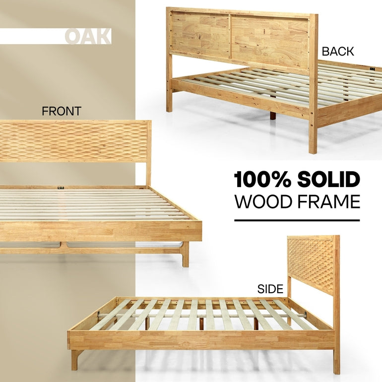 Acacia Elara Platform Bed Frame with Headboard - Stylish and Durable Design