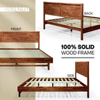 Acacia Elara Platform Bed Frame with Headboard - Stylish and Durable Design
