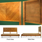 Acacia Solid Wood Bed Frame - Alander Deluxe Platform Bed