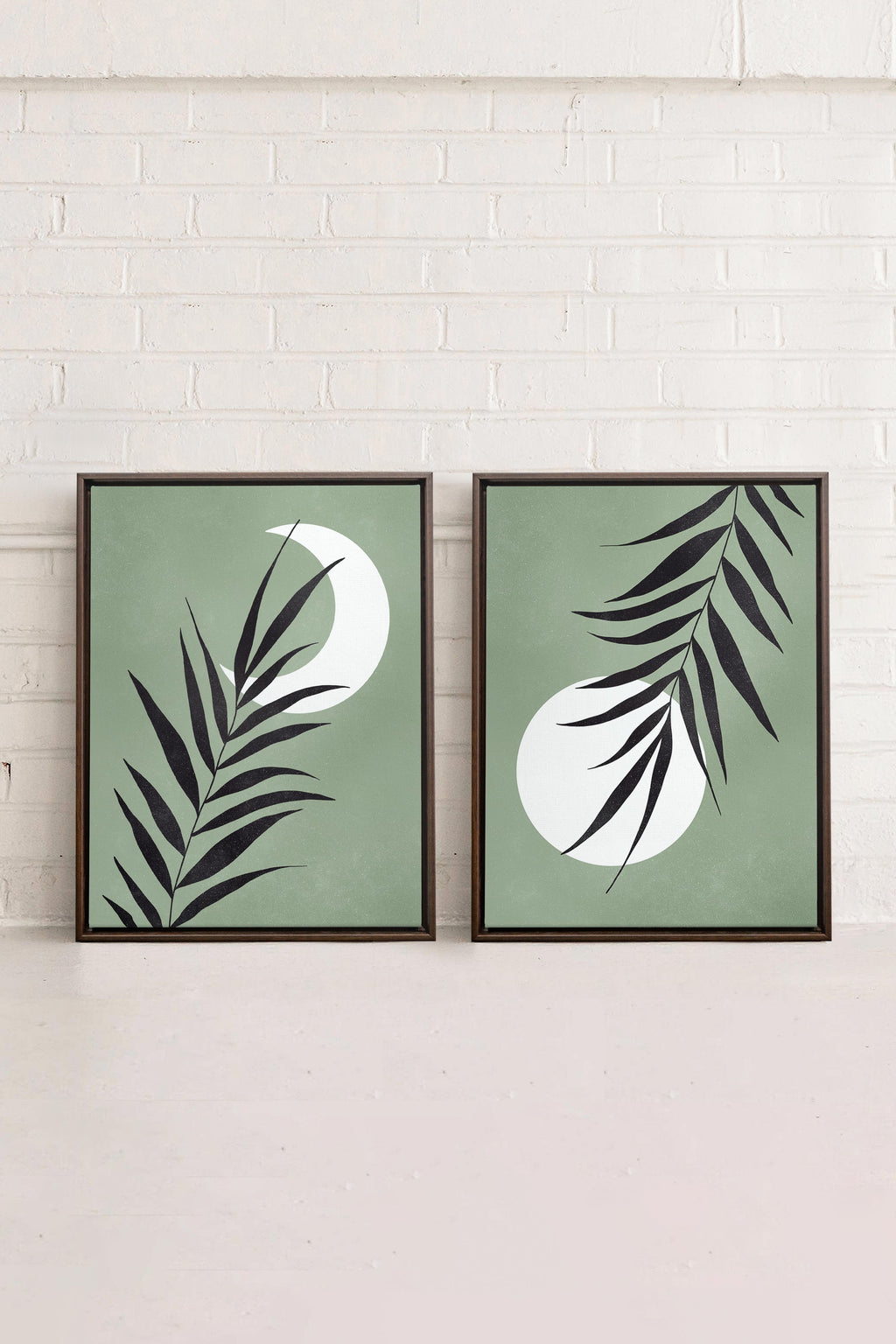 MOONLIGHT SILHOUETTES Stretched Canvas Artwork x2