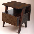 Rorns Rum Nightstand with Drawer for Stylish Bedroom Storage