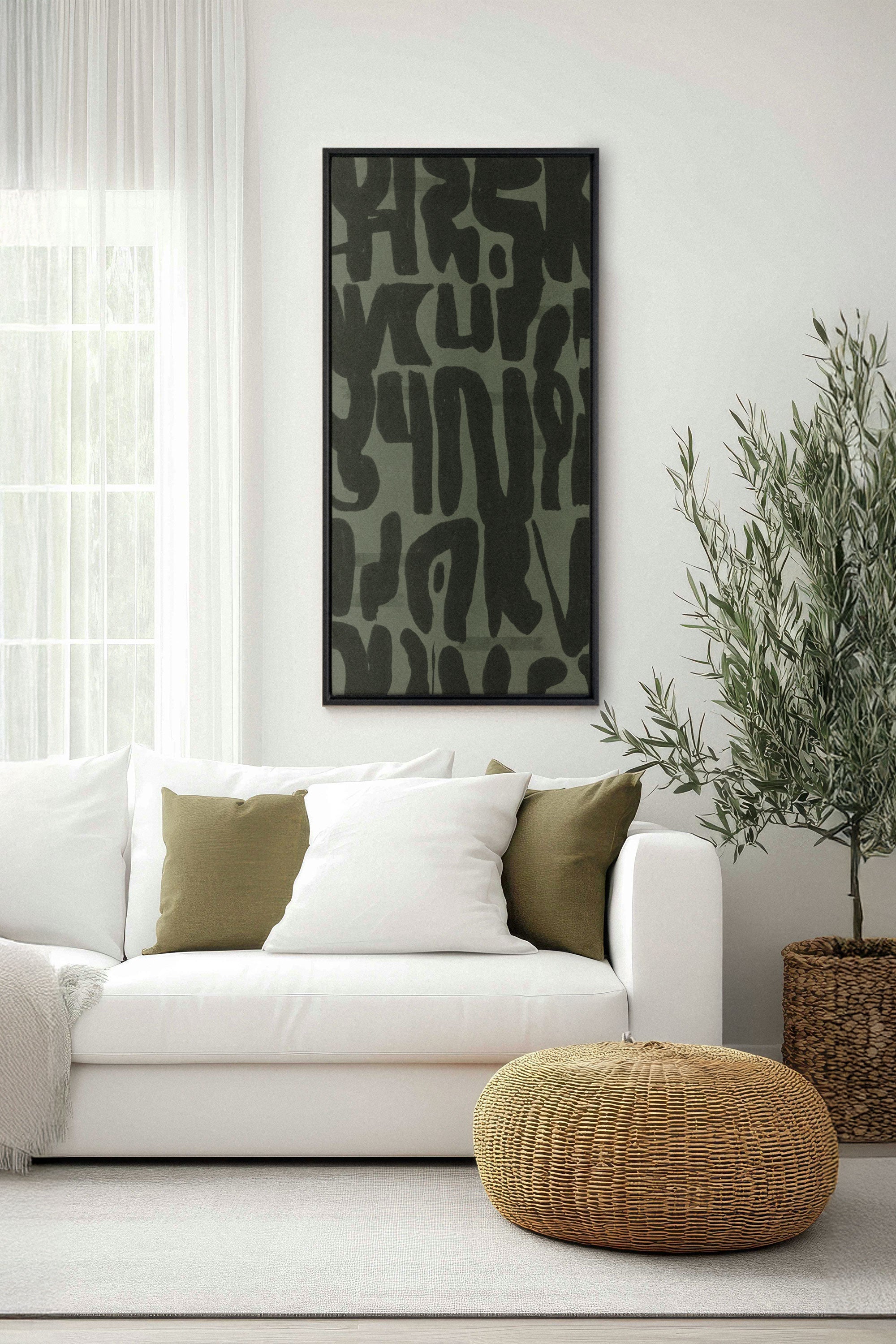 WILD SCRIPT, Obra de Arte en Lienzo Estirado