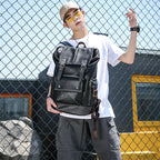 Men's Pleather Backpack – Black