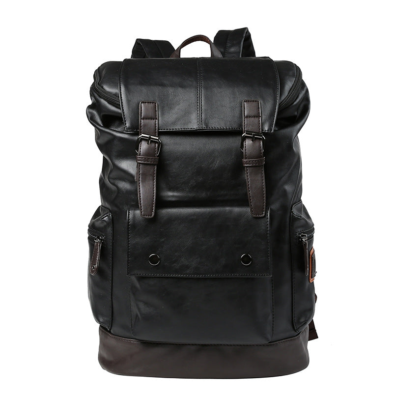 Men's Pleather Backpack – Black