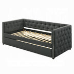 Joy Tufted Daybed w/Trundle - Grey