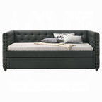 Joy Tufted Daybed w/Trundle - Grey