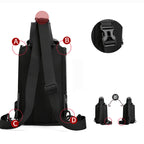 Nylon Crossbody Shoulder Bag with USB Charging Port