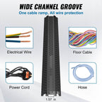 39" Cable & Hose Protector Speed Bump Ramp – 2000 Lbs Capacity Cord Cover