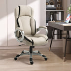 Fisher Ergonomic Executive Office Chair-Beige/Black