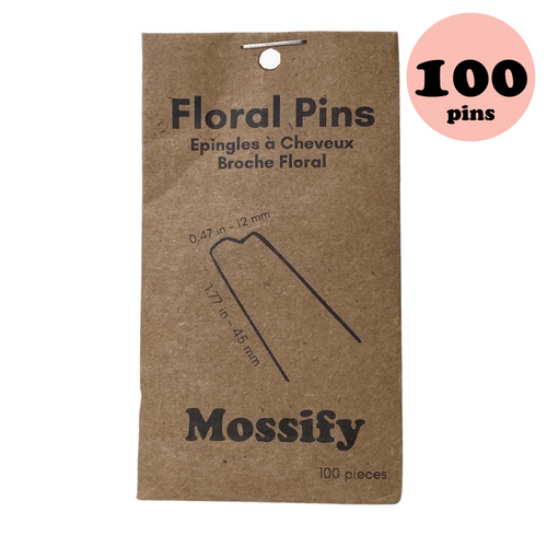 Alfileres florales - Alfileres para verdor - Alfileres para palo de musgo