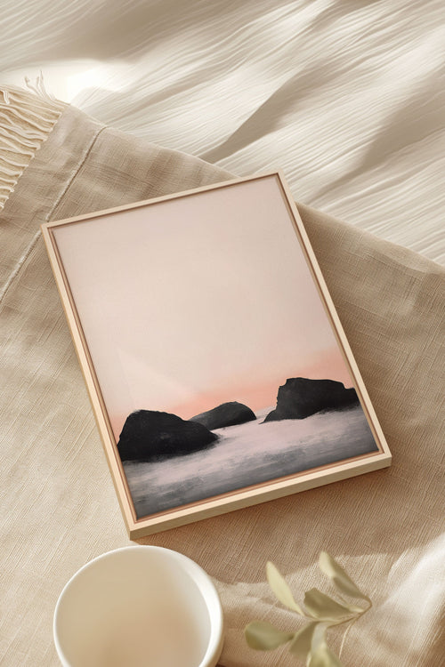 Resplandor crepuscular, obra de arte en lienzo estirado