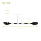 INTEX 69629E 86" Kayak Paddle: Ribbed Spoon Shaped Blades – Durable Lightweight Aluminum Shaft – Comfortable Grips – 3-Position Feather Adjustability – TUV RL Approved 🍁 All In One Marketplace Canada