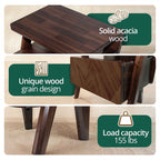 Rorns Rum Nightstand with Drawer for Stylish Bedroom Storage