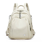 Large Capacity Soft Leather Student Backpack Trendy Travel Bag
