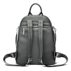 Large Capacity Soft Leather Student Backpack Trendy Travel Bag