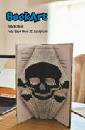 Skull BookArt — Fold Your Own 3D Skull & Crossbones Sculpture: Unique Halloween Gift for Kids & Teens | Pre-Marked Pages | No Experience Needed | Screen-Free Activity | Perfect for Halloween & Birthdays