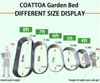 COATTOA Galvanized Raised Garden Bed, Raised Garden Boxes, 2 Pcs 6×3×1ft Outdoor Galvanized Planter Box, Garden Stock Tank Outdoor with Metal Plant Stakes, Garden Beds for Vegetables Planting
