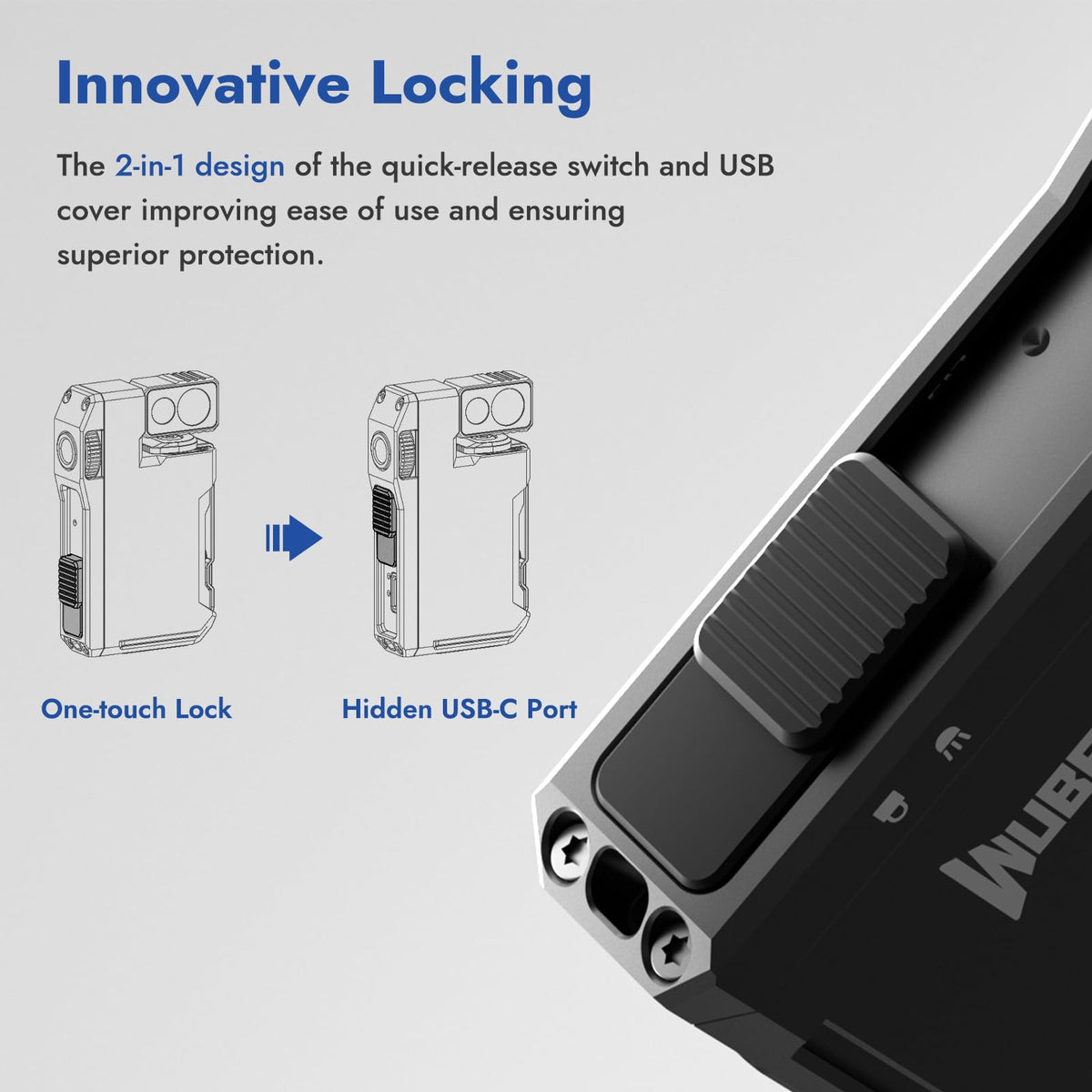 WUBEN G5 Flashlight Rechargeable, Mini EDC Flashlight Camping, Torch Light