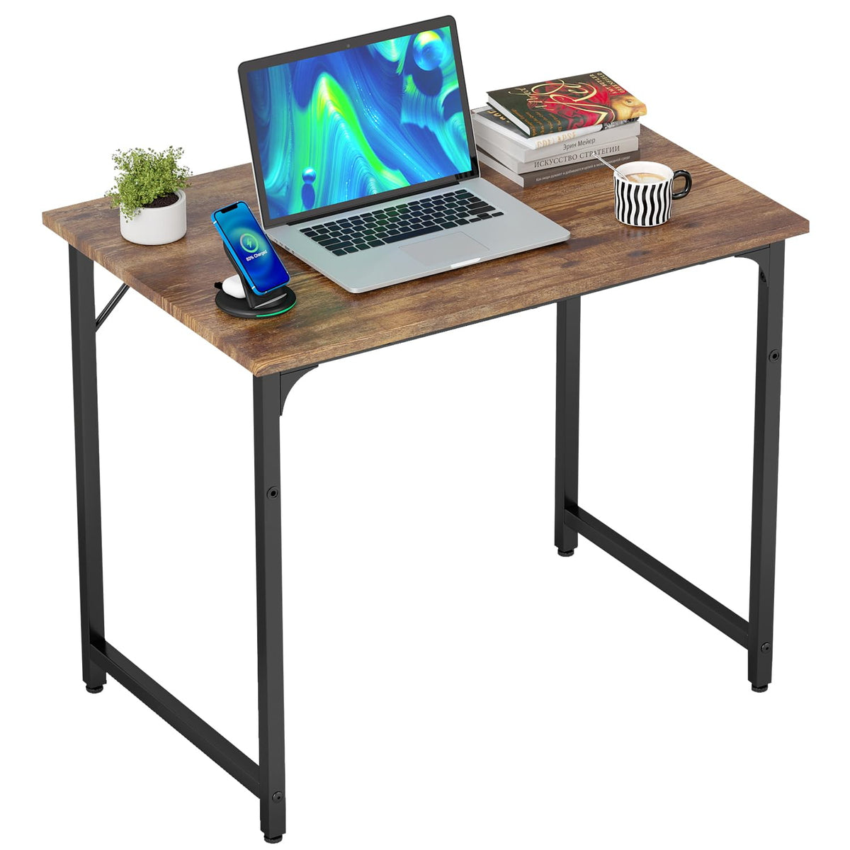 BestOffice Computer Desk,Home Office Desk Writing Study Table Modern Simple Style PC Desk with Metal Frame for Home Office