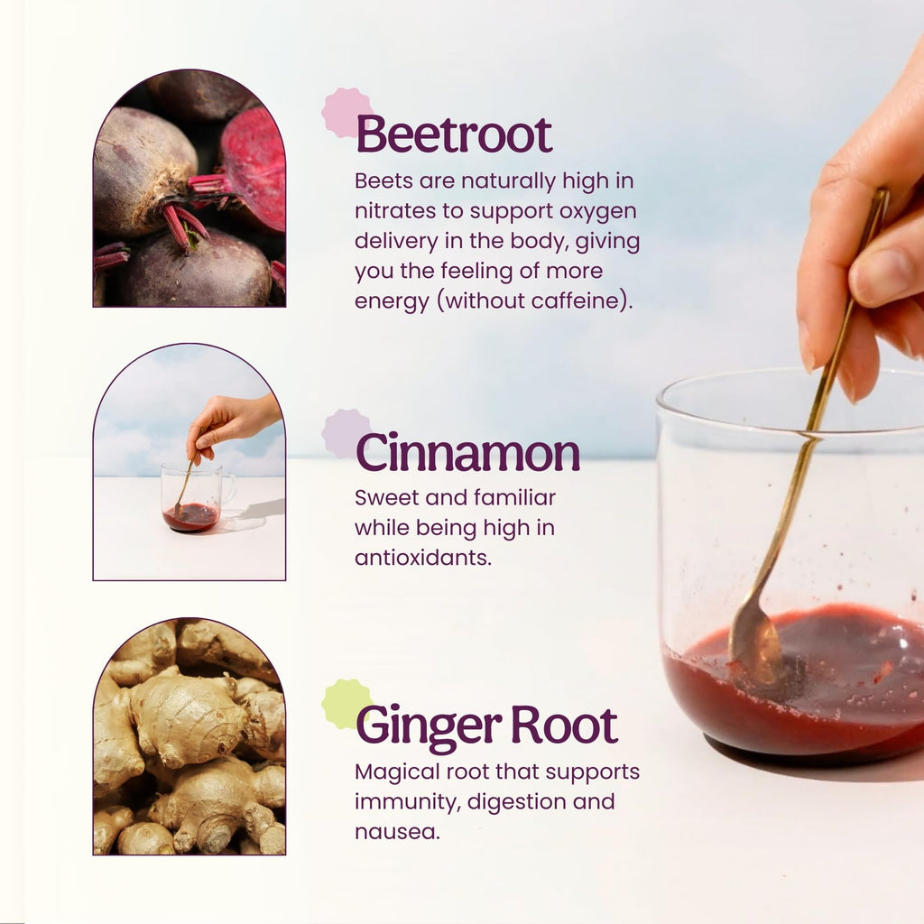 Blume Superfoods Latte - Beetroot Powder, Energy Boosting, Organic Beet Powder, Clove, Cinnamon, Ginger - Vegan, Gluten-Free - 25 Servings -Canadian Brand - As Seen on Dragons' Den