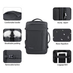 Carry On Backpack, 50L Travel Backpack, Luggage Backpack TSA Flight Approved Laptop Backpack for Men & Women, Large Expandable Backpack 40L Daypack Lightweight Business Weekender Bag, Black