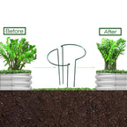 COATTOA Galvanized Raised Garden Bed, Raised Garden Boxes, 2 Pcs 6×3×1ft Outdoor Galvanized Planter Box, Garden Stock Tank Outdoor with Metal Plant Stakes, Garden Beds for Vegetables Planting