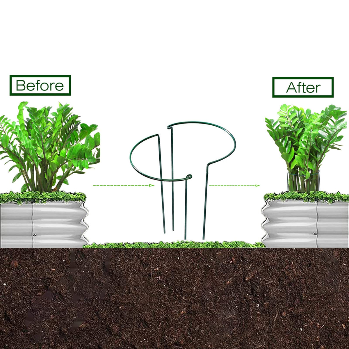 COATTOA Galvanized Raised Garden Bed, Raised Garden Boxes, 2 Pcs 6×3×1ft Outdoor Galvanized Planter Box, Garden Stock Tank Outdoor with Metal Plant Stakes, Garden Beds for Vegetables Planting
