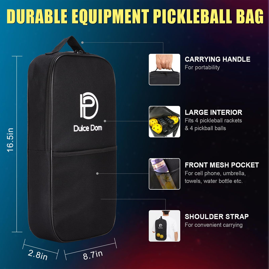 DULCE DOM Pickleball Paddles, USAPA Approved Lightweight Pickle-Ball Set with 4 Premium Balls and Bag, Perfect Raquette Gifts fo Women Men 🍁 All In One Marketplace Canada