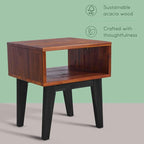 Acacia Serena Solid Wood Nightstand - Elegant and Durable Bedside Storage
