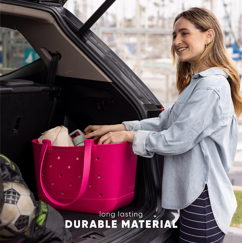 Simple Modern Waterproof Rubber Beach Bag | Extra Large | Beige