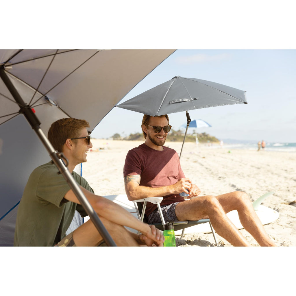 Sport-Brella Versa-Brella SPF 50+ Adjustable Umbrella with Universal Clamp, Regular, Gray