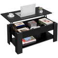 Yaheetech Coffee Table with Storage, Lift Top, 98cm L, Black