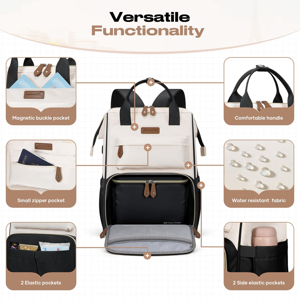 Maelstrom 15.6-17.3" Laptop Backpack with Lunch Box, Work Bag for Women Men