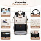 Maelstrom 15.6-17.3" Laptop Backpack with Lunch Box, Work Bag for Women Men