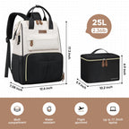 Maelstrom 15.6-17.3" Laptop Backpack with Lunch Box, Work Bag for Women Men