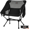 Overmont Lightweight Folding Camping Chair - Compact Backpacking Chair with Anti-Slip Feet Side Pocket Carry Bag - Stable Portable Ultralight for Outdoor Hiking Lawn Camp, Supports 330LBS, 1pack