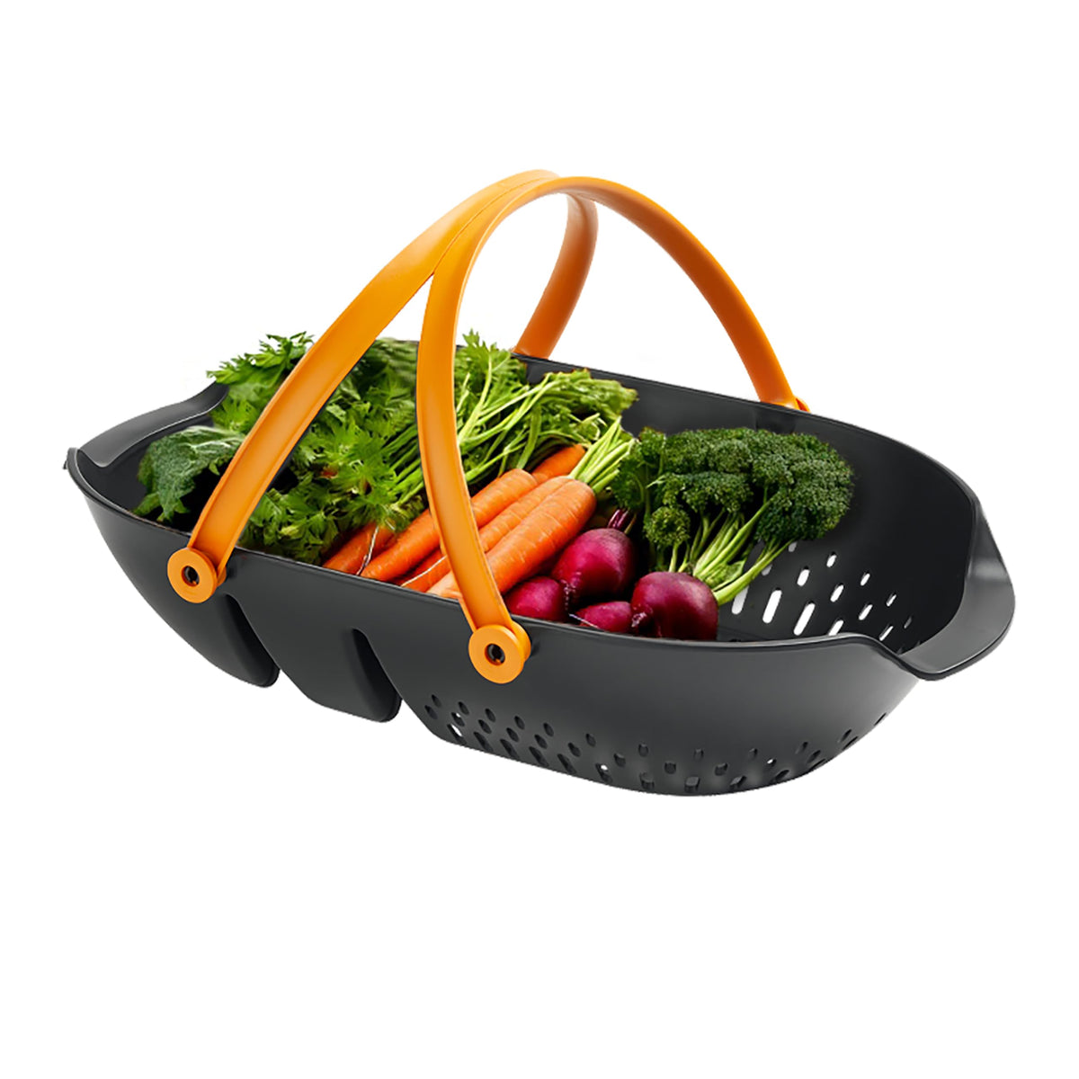 Fiskars Harvest Basket, Container for Gardening and Harvesting, Garden Tool with Ergonomic Handles and Collander