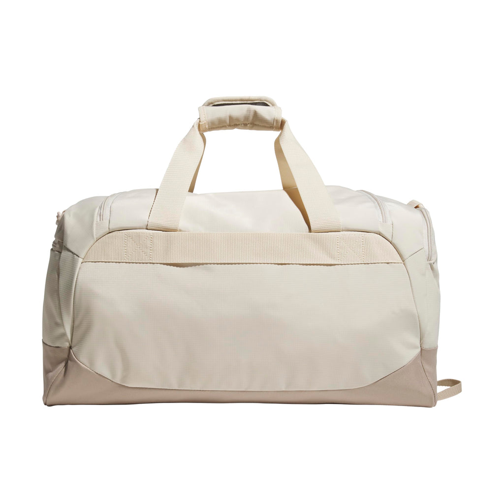 Adidas Unisex-Adult Defender 5 Small Duffel Bag, Crystal Linen/Trace Khaki, One Size Fits All