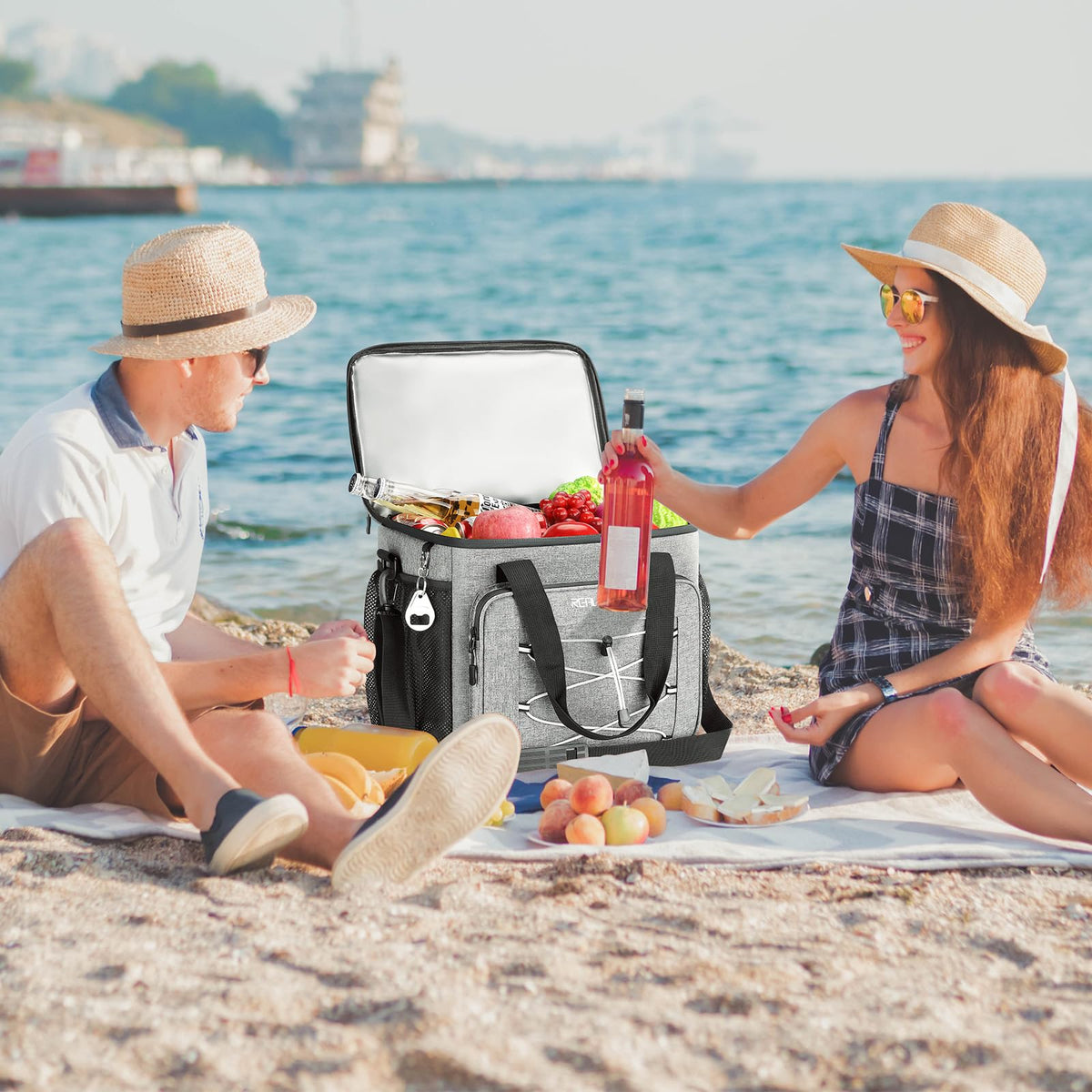 RealCool 35/45 Can Collapsible Soft Cooler Bag, Leakproof Ice Chest