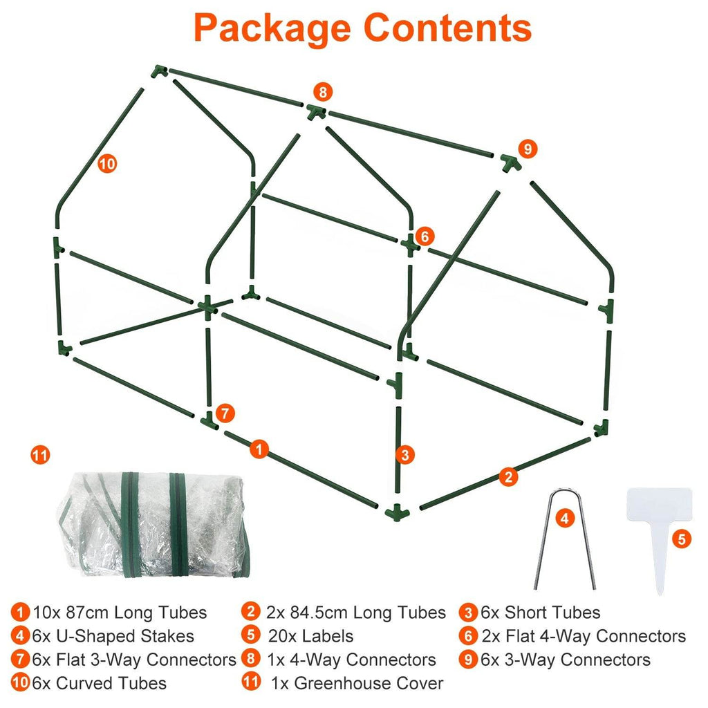 1Pc Portable Mini Greenhouse 70.86x33.46x37.4in With Roll-Up Zipper Doors Waterproof UV-Resistant PVC Cover Hot House For Indoor Outdoor Garden Patio Yard